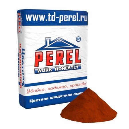 Смесь кладочная цветная Perel NL красный 0160 50 кг
