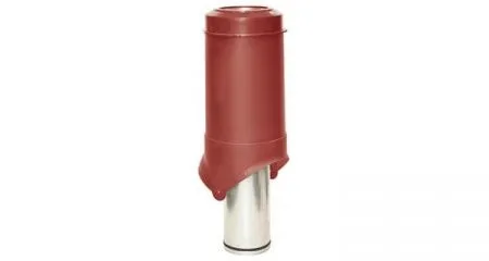 Выход вентиляции Pipe-VT 125 изолированный красный