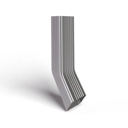 Труба водосточная 76х102х1000 с коленом оцинковка