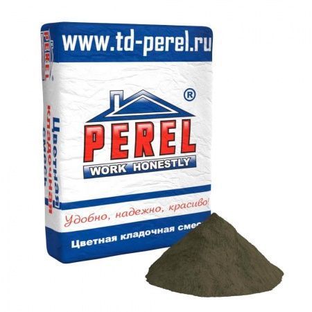 Смесь кладочная цветная Perel NL темно-серый 0115 50 кг