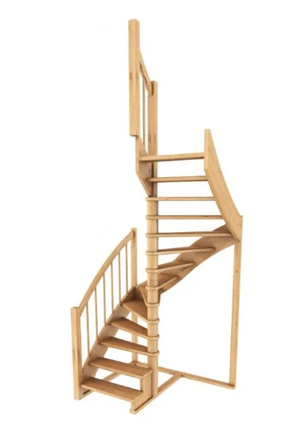 Лестница К-005м/2 без подступенков П дуб